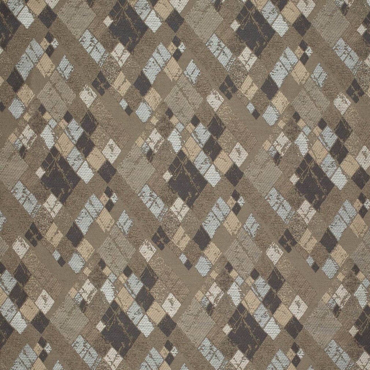 Cocoa - Brown Abstract Geometric,diamonds Upholstery Fabric 54 Inches"